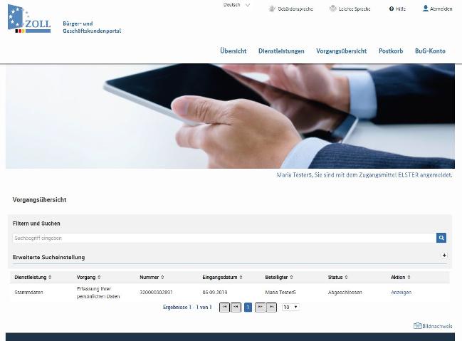 Vorgangs-Übersicht Vorgangs-Übersicht