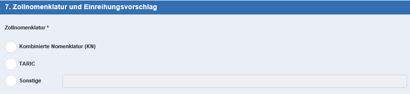 Binding tariff information description of application box number 7: Customs nomenclature and proposed classification Binding tariff information description of application box number 7: Customs nomenclature and proposed classification